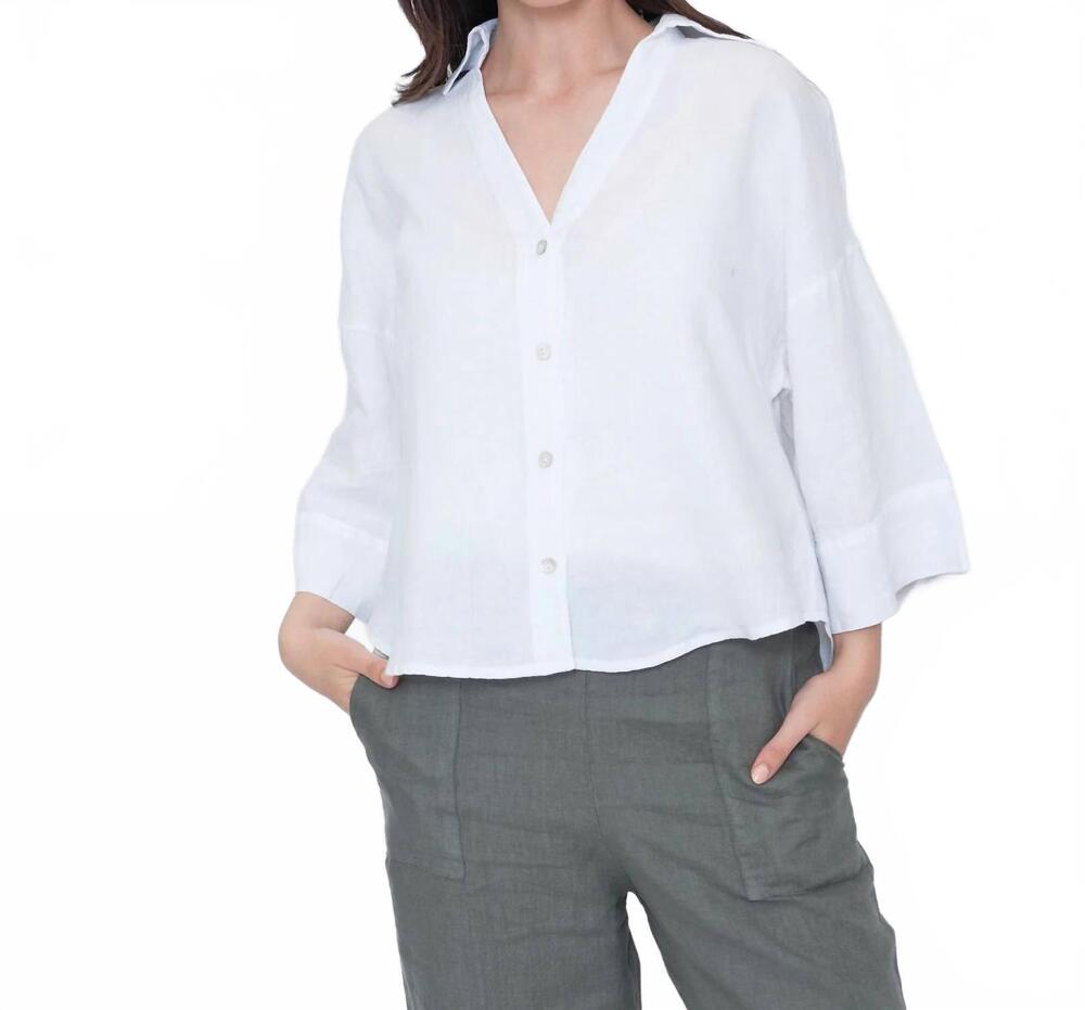 NEW BLUEBERRY flow shirt in white
